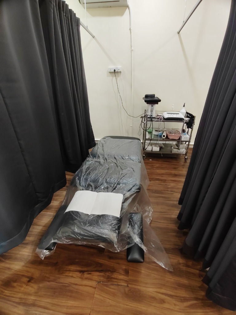 Curtained Private Treatment Area